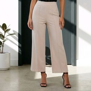 Jones New York & Co Chic Beige Women's Pull On Cropped Pants